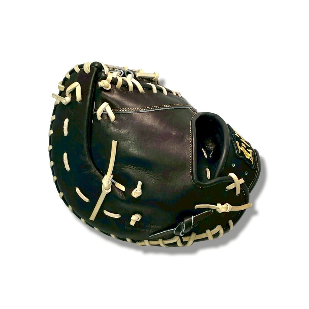 【硬式】玉澤 ファーストミット DELUXE TKF₋1007DX型 別注カラー(本体:ブラック:キャメル )カンタマ_03