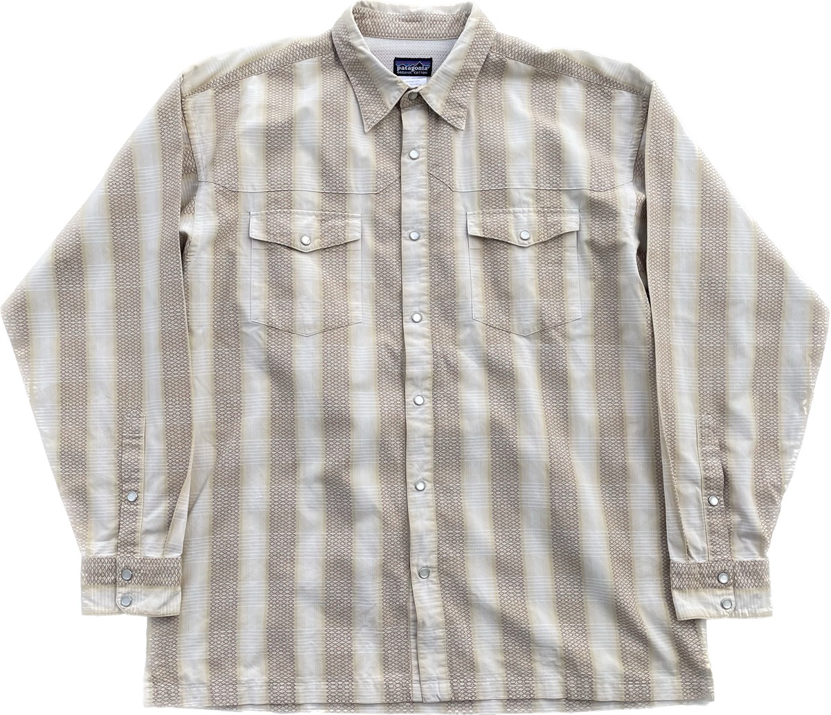 Patagonia Rhythm Shadow Stripe Western Shirt 03s | Blue Ribbon -used ...