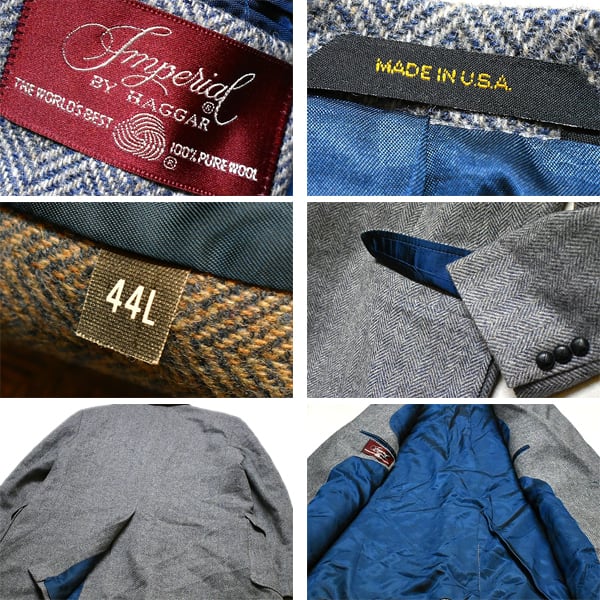 1点物◇USA製ハガーHAGGARウールツイードジャケット古着メンズ44