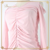 社交ダンス 衣装 スタンダード トップス レッスンウェア オールシーズン 練習着 Leirena レイリーナ ピンク系 無地 シンプル 長袖 清楚 着心地良い レディース トップス ダンスウェア 柔らかい素材 練習用 薄手 素材感 着回し トレーニング 練習用トップス シンプルデザイン 伸縮性 有り