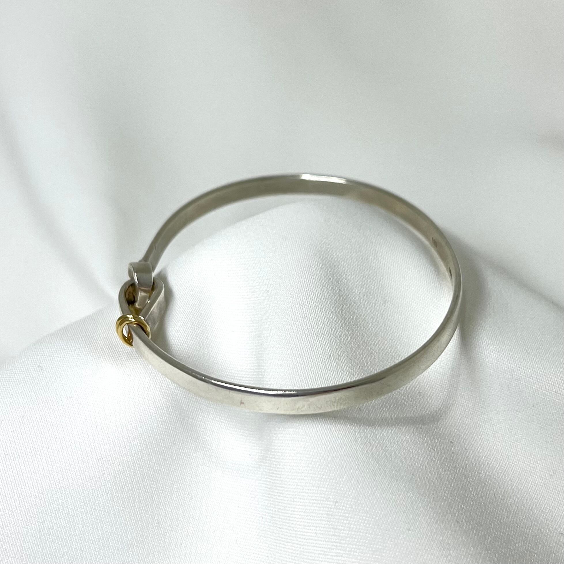 Tiffany&Co. ティファニー フックアンドアイ バングル シルバー925 K18 