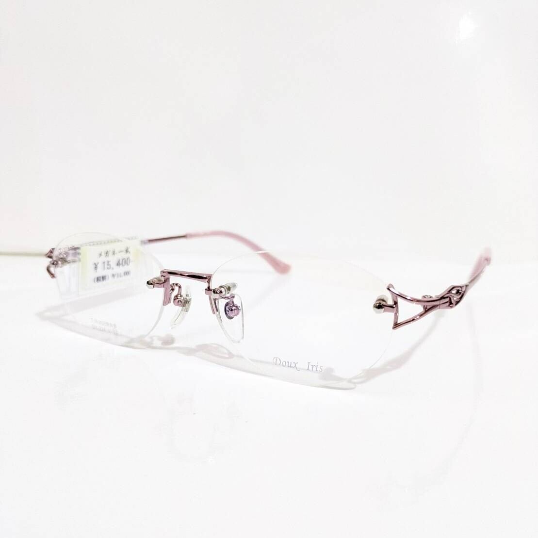 ※【Doux Iris】オーバルツーポイントフレーム ピンク
