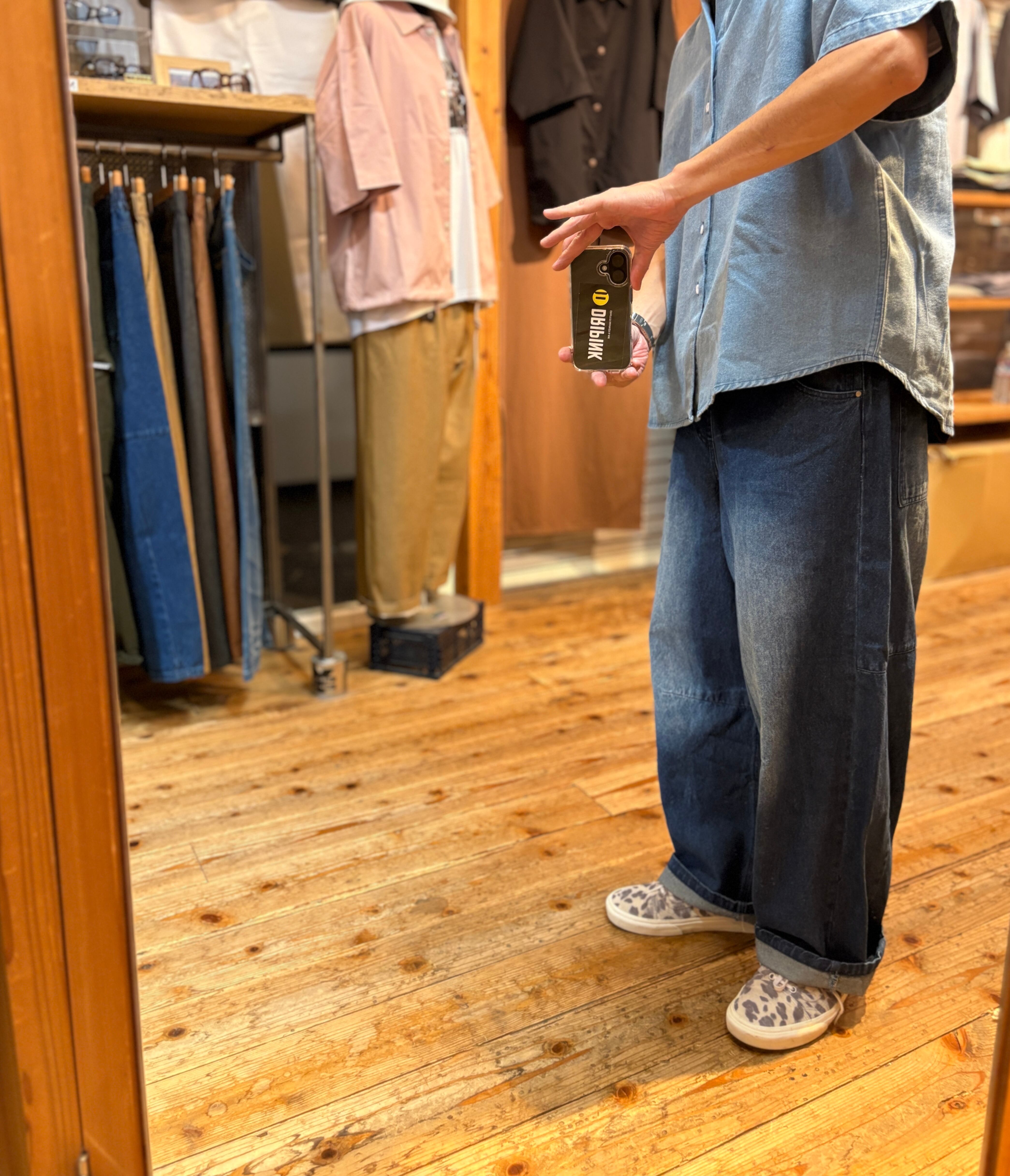 U.S.BOARDER バレルD P 2 Blue ブルー BLU バレルレッグ ジーンズ