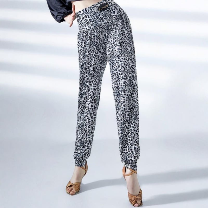 モノトーン レオパード サルエル ダンスパンツ 2col D00036