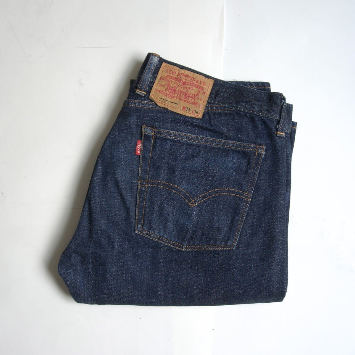雰囲気抜群/濃紺】EVISU 【LOT.2000 デニムパンツ】32×35 エビス