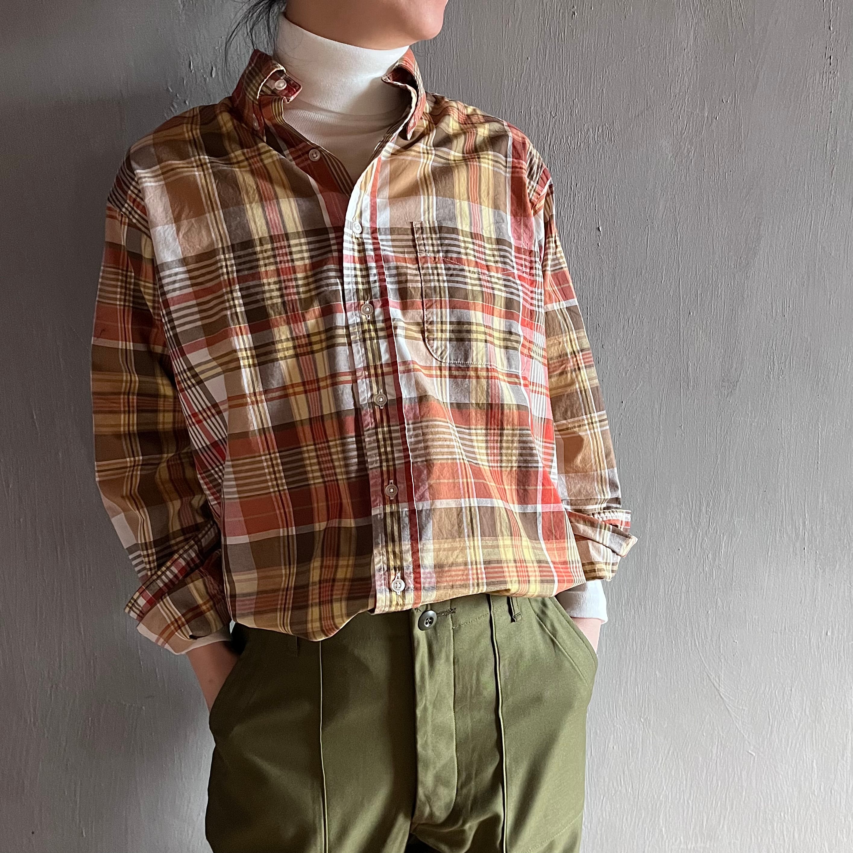 サイズ5 シオタ スビンポプリンマドラスチェックB.Dシャツ CIOTA ポプリン マドラスチェックBDシャツ | 大阪心斎橋のメンズ