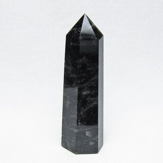 モリオン 六角柱 黒水晶 ポイント 置物 一点物 142-11230