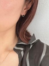 ブラックスクエアピアス