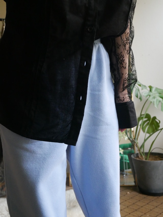 90s-00s VINTAGE "CLASSIC ELEMENTS" Light Blue Sweat Pants S