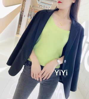 アシンメトリー リブタンクトップ　AJ111-601