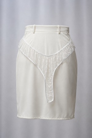 panty pencil skirt - WHITE