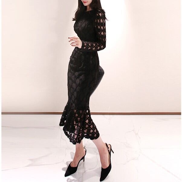 パーティードレス 結婚式 お呼ばれドレス 結婚式のお呼ばれ 代 30代 40代 フォーマルドレス 袖あり 結婚式 ワンピース 黒 ロングワンピース パーティードレス 膝丈 お呼ばれ 二次会 結婚式フォーマル フォーマルワンピース タイトフィット Viento