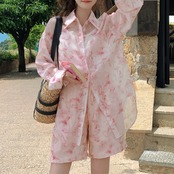 Pink Printed Fashion Three-piece Set 5096