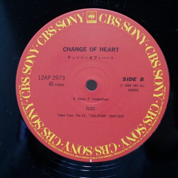 Toto / Stranger In Town (Dance Mix) [12AP 2973] - 画像4