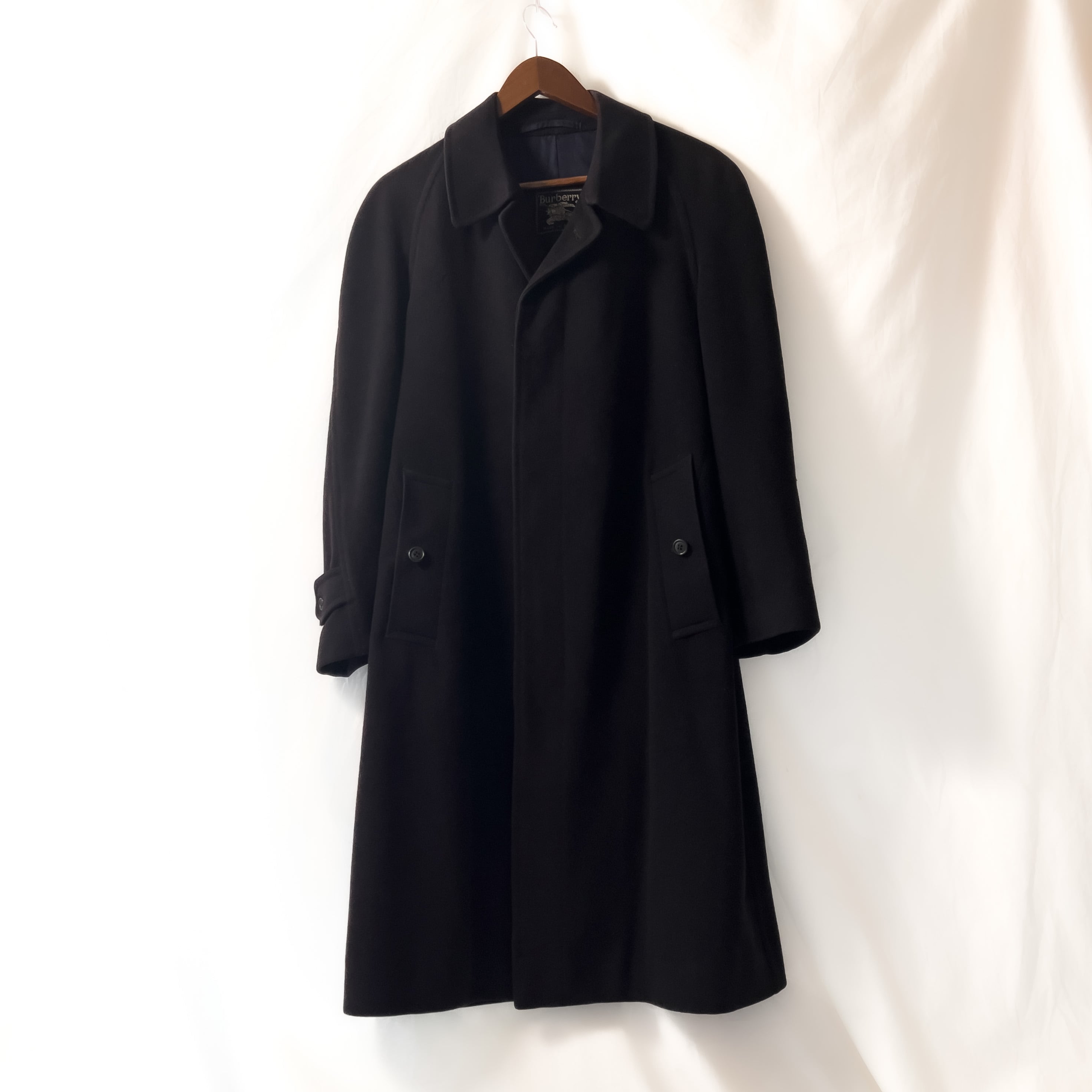 90s Burberrys cashmere balmacaan coat-