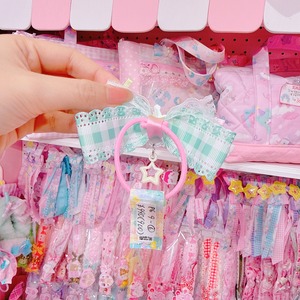 【P6】9-6チェックリボンヘアゴム