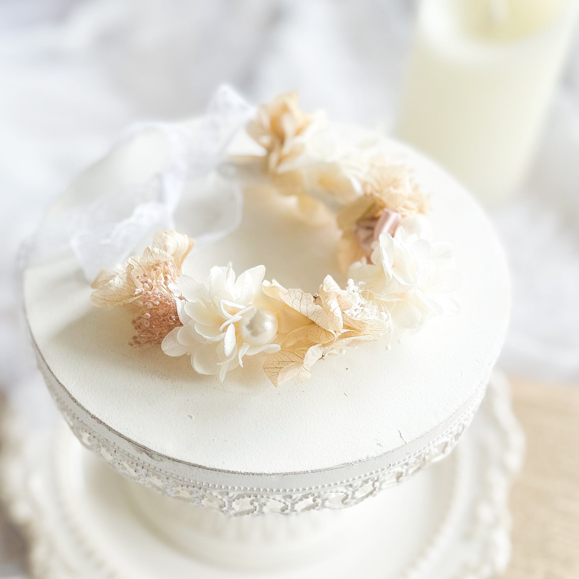 Pink white parl【ペット用】