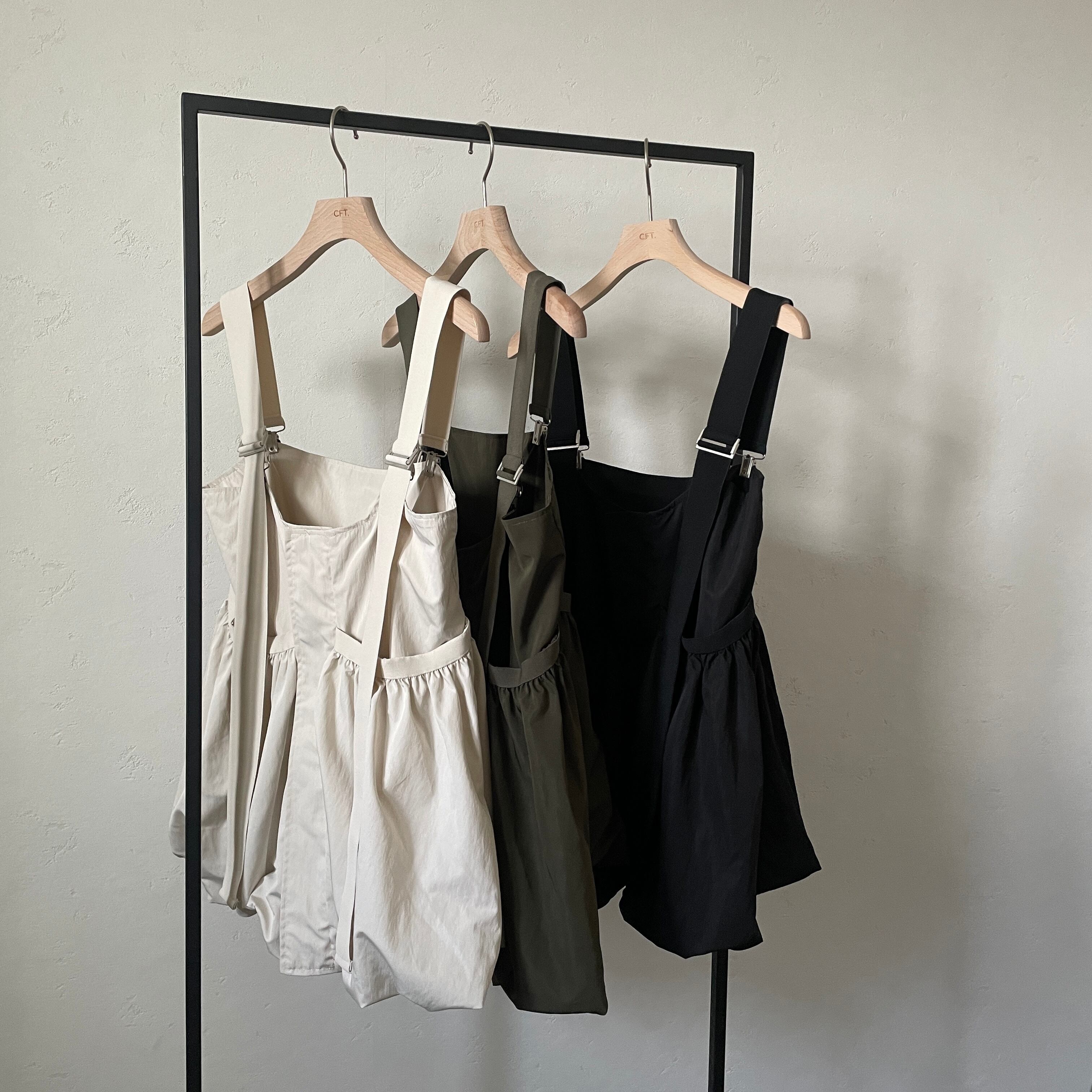 suspenders balloon bustier/khaki | CFT. powered by BASE