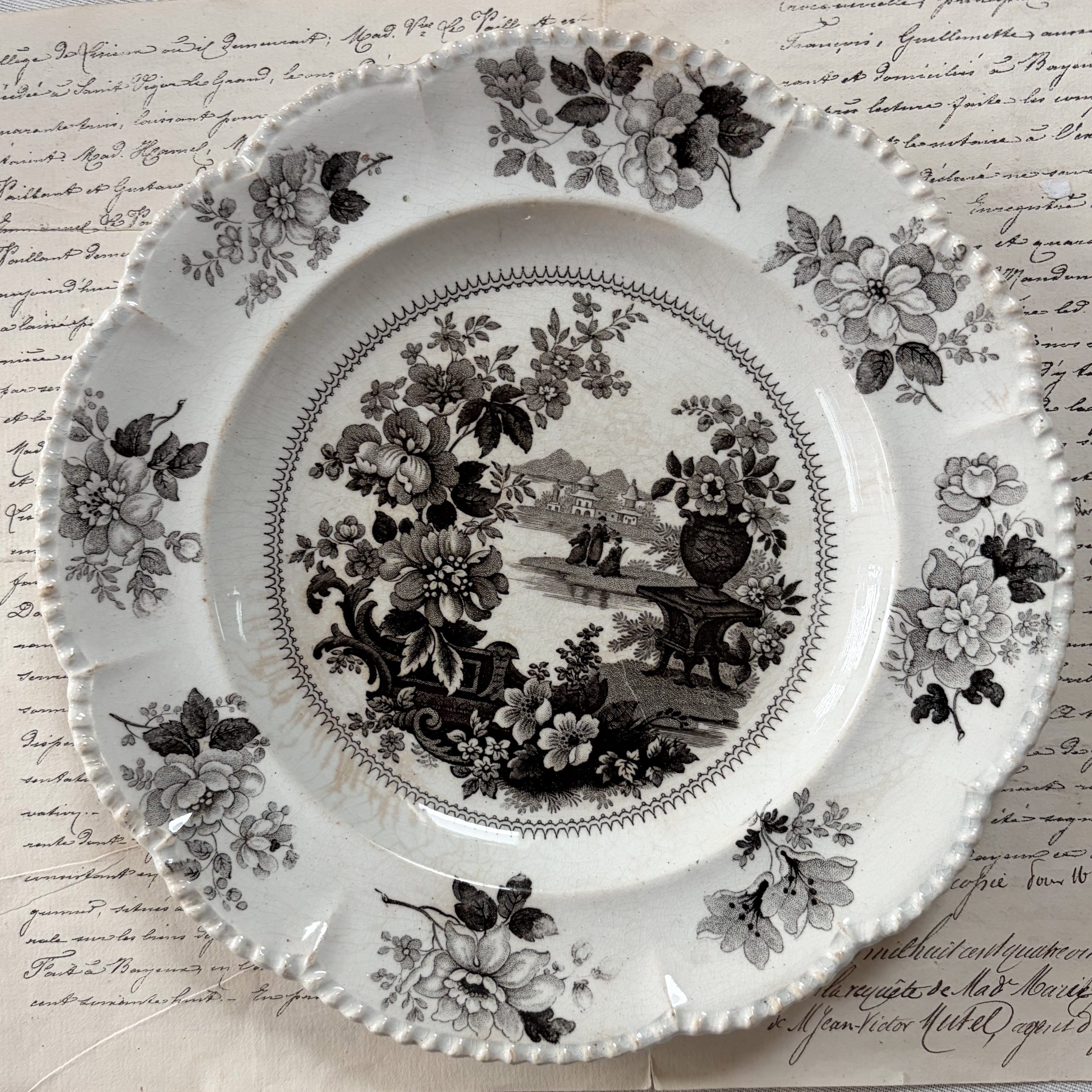 D-I】 Luneville（リュネヴィル）ロレーヌ十字 リュネヴィル 平皿