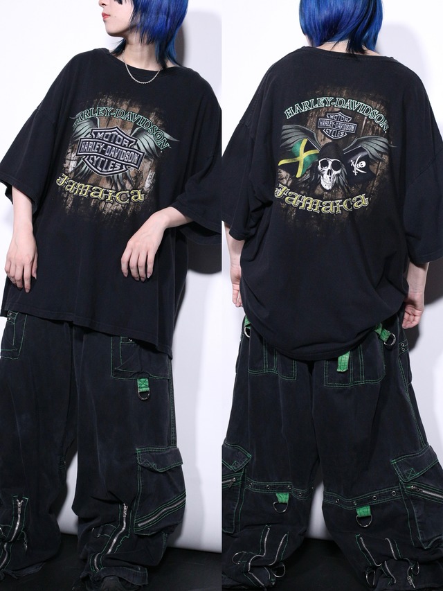”Harley-Davidson” XXL over silhouette Jamaica tee