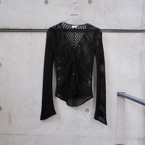 PALONA FRANI / Openwork Mesh Knit Cardigan