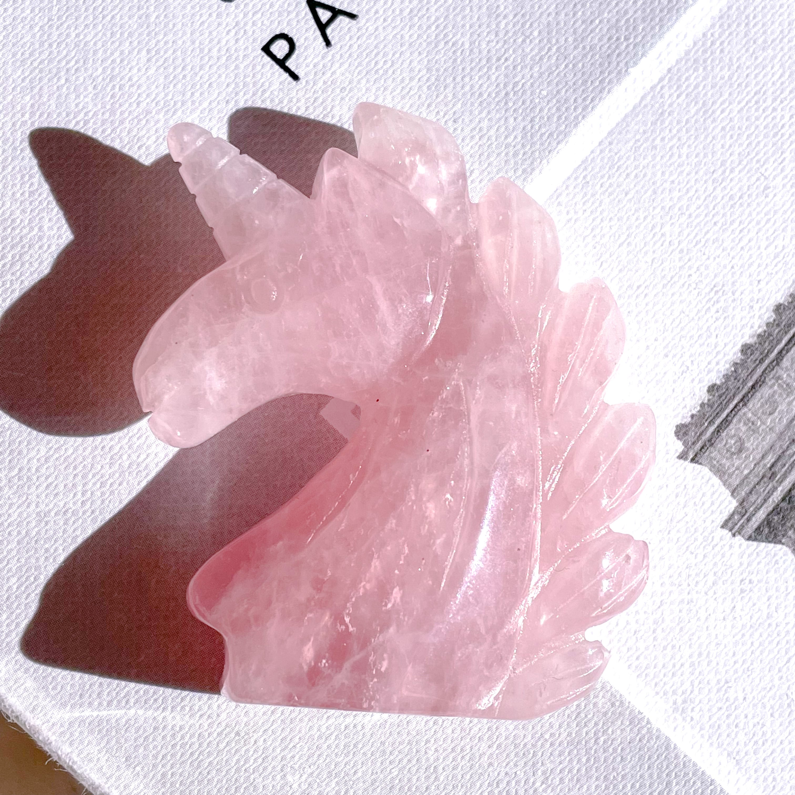 Rose Quartz Unicorn Medium 1 ✧ ローズクォーツ ユニコーン