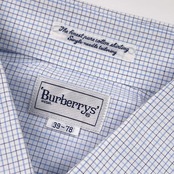 90s Burberrys' REGD バーバリー チェック 長袖 ワイシャツ ドレスシャツ 39-78/ブルー ホワイト メンズ ビンテージ