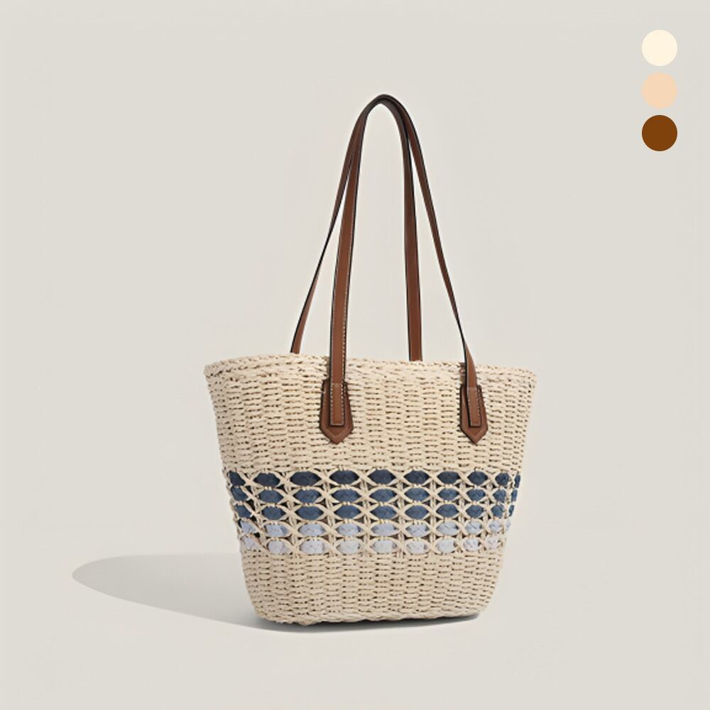 カゴバッグトレンドバイカラートート