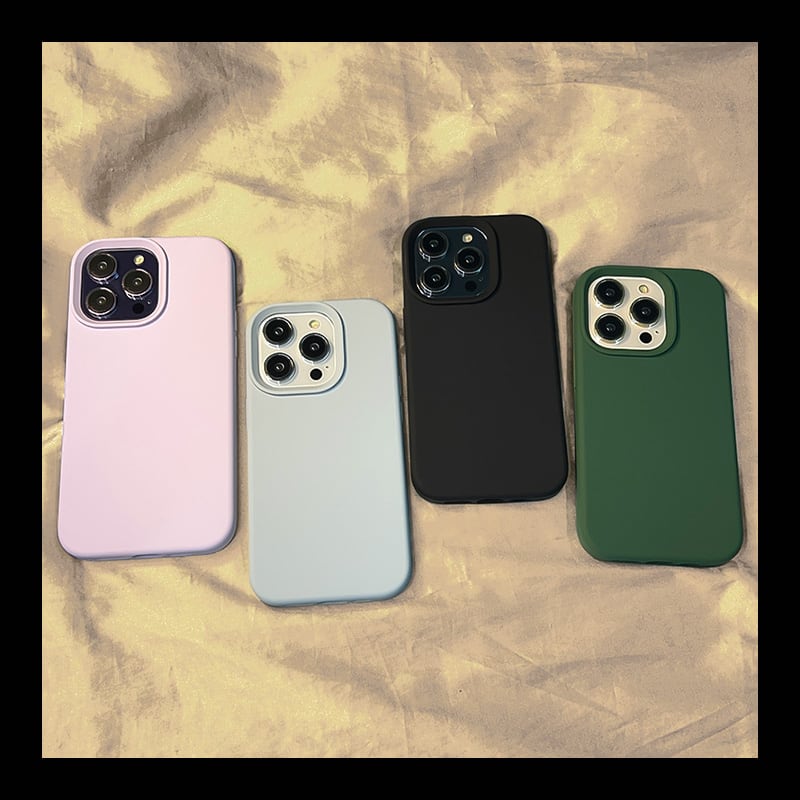 iPhone14 Pro Max 13 12ケース 液体シリコン 無地 さらさら