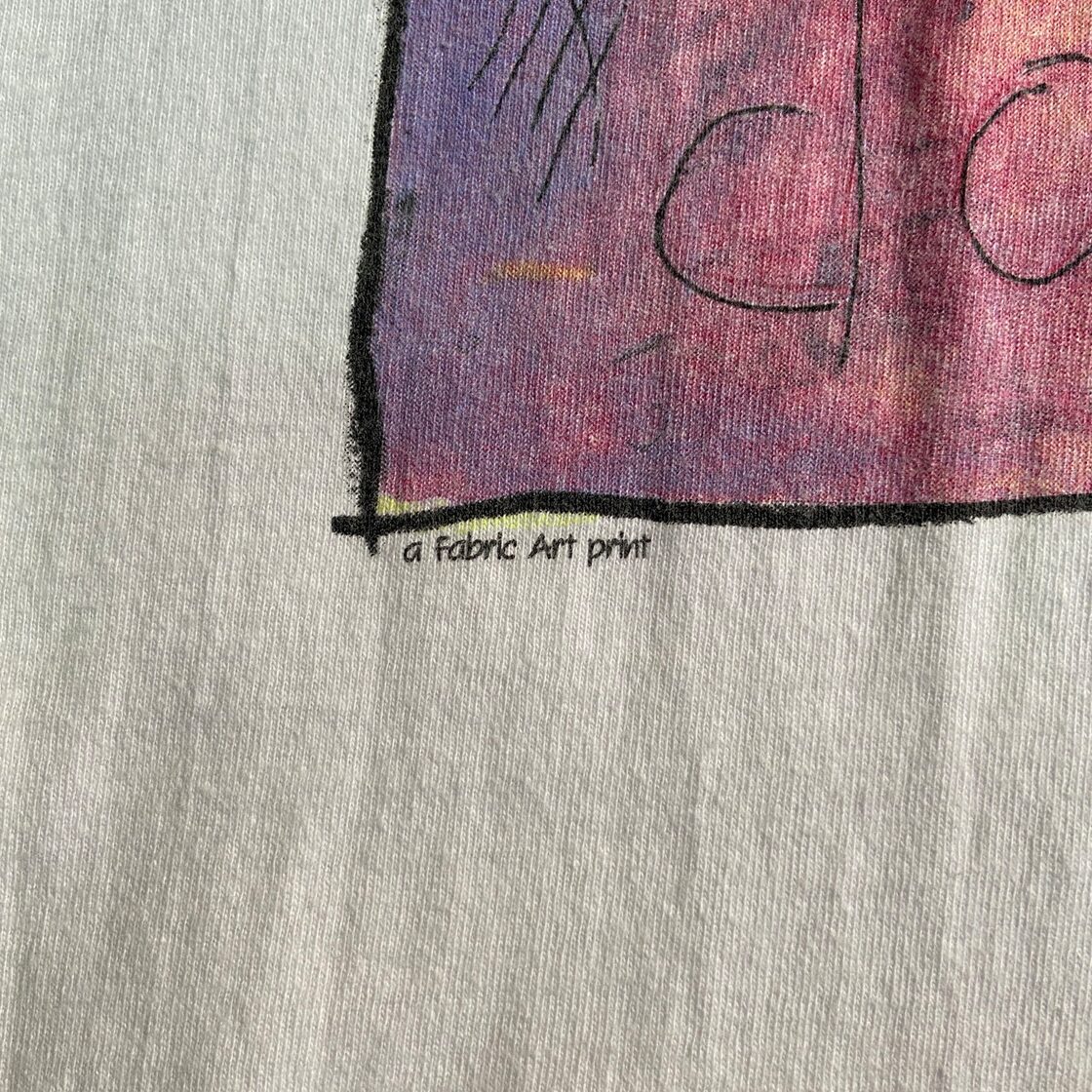 90年代 USA製 FABRIC ART B.MICHILE イルカ アートプリントTシャツ 
