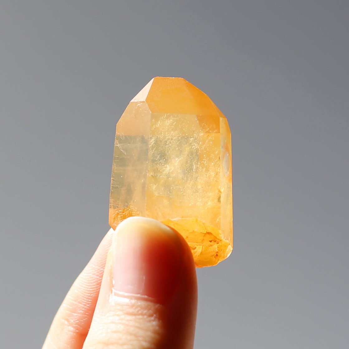 希少 タビー型 タンジェリンクォーツ 蜜柑水晶 天然石 水晶 鉱物 一点 
