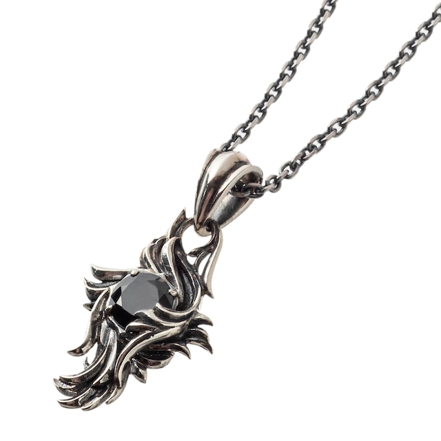 【特別価格】フレアペンダントBK　ACP0339　Flare pendant black  シルバーアクセサリー Silver Jewelry Brand