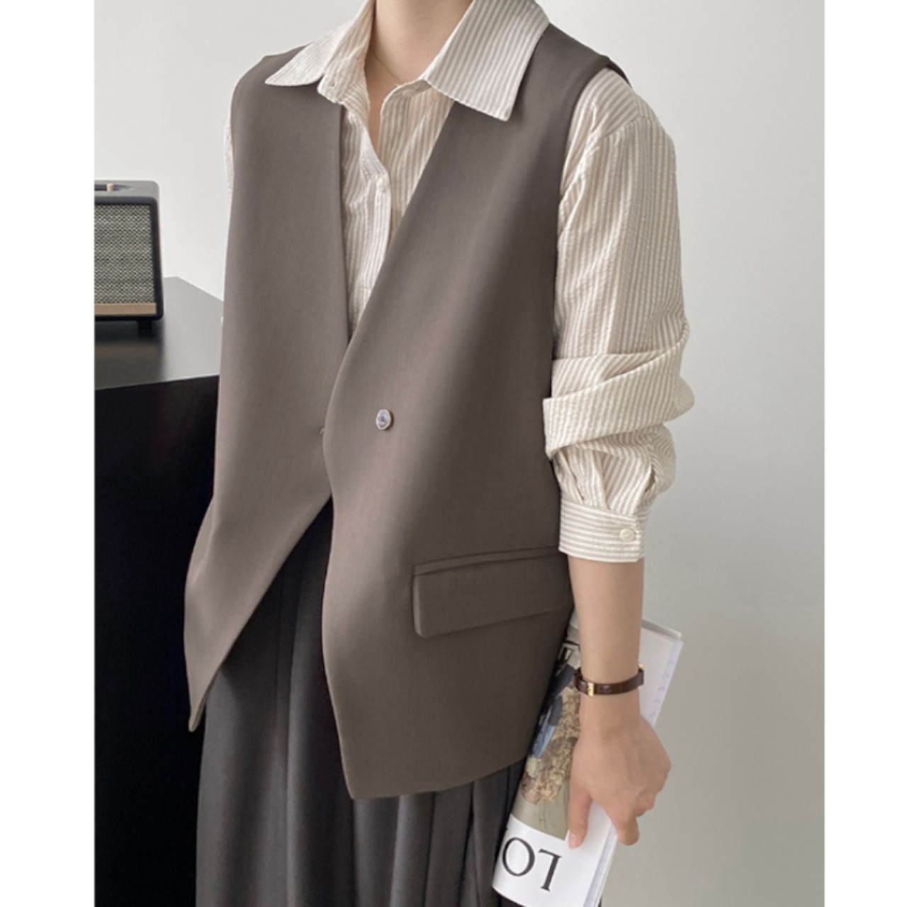 シングルレトロスーツベスト W01215