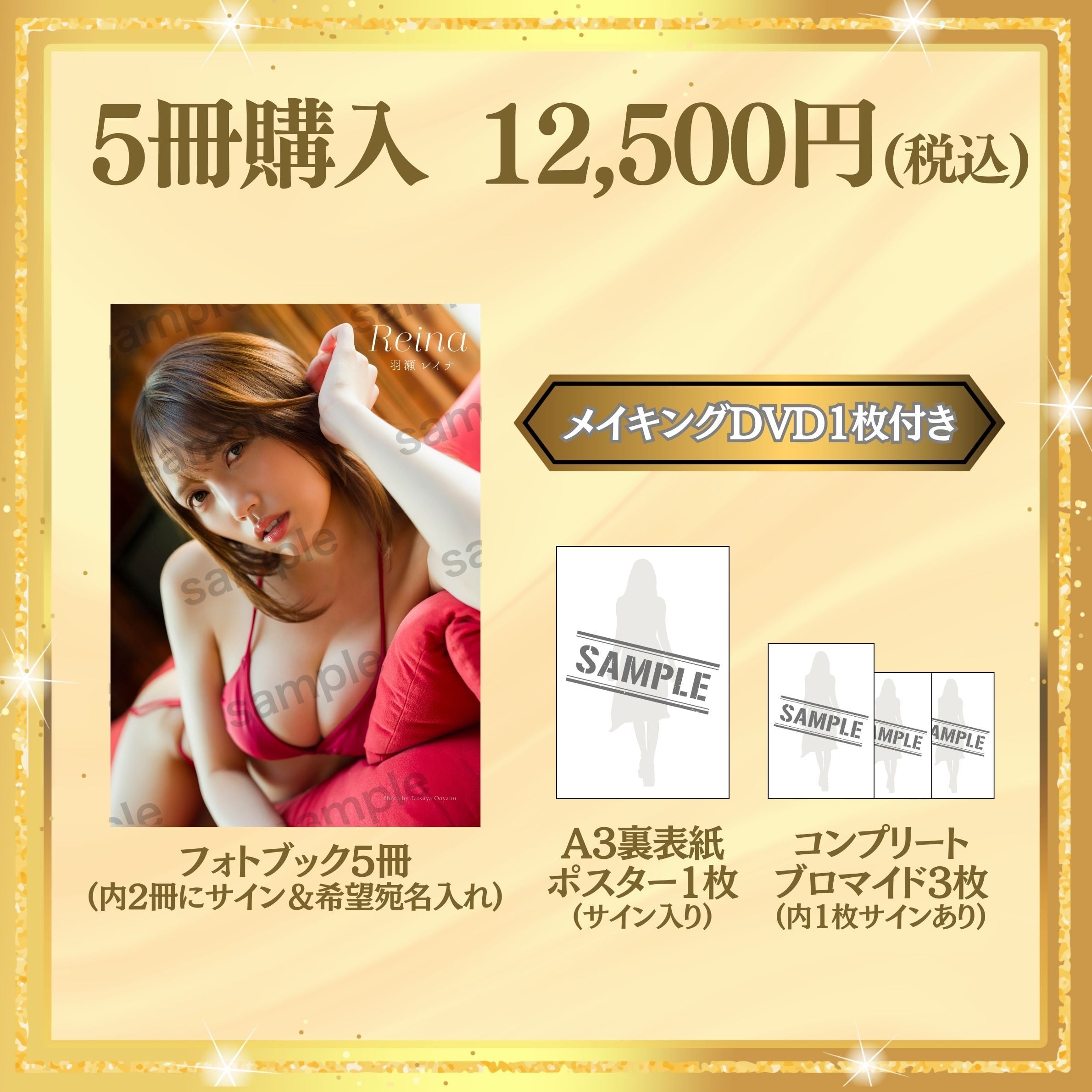 【フォトブック5冊】羽瀬レイナ 1st.フォトブック「Reina」(特典付き)【AIPB-0113】