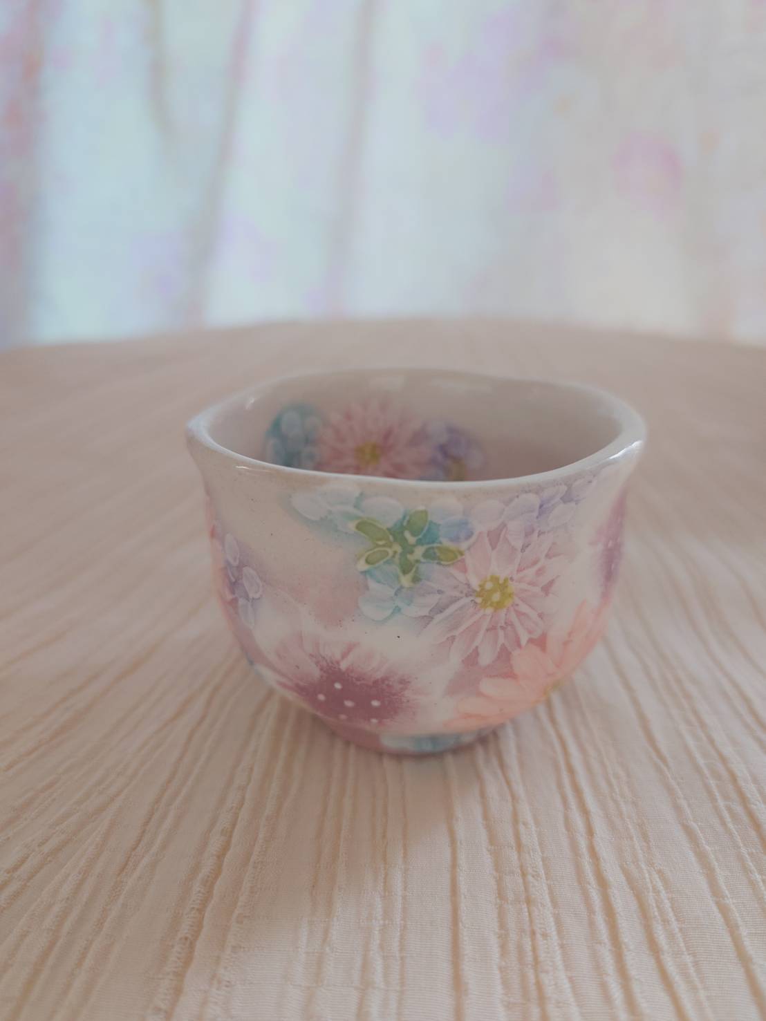 【新品・未使用】工房ゆずりは　花友禅　パスタ皿　カレー皿　陶器　食器　料理 新品・未使用】工房ゆずりは 色彩花 パスタ皿 カレー皿 陶器