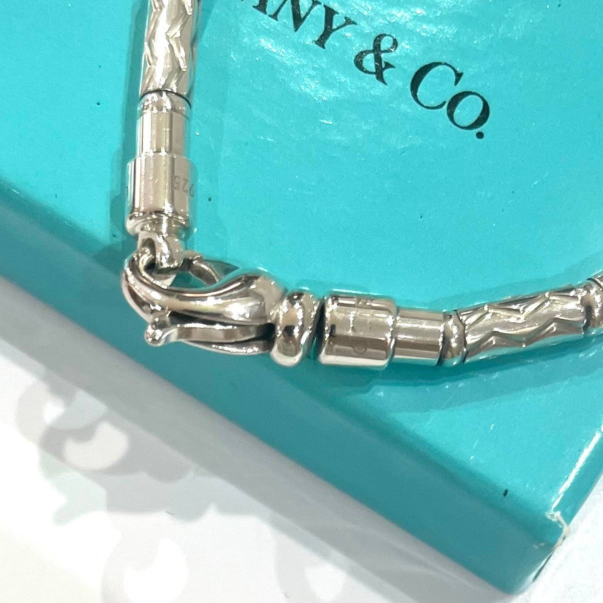 ブレスレット シルバー925 希少【TIFFANY&CO.】2933 German ZigZagブレスレット幾何学 シルバー