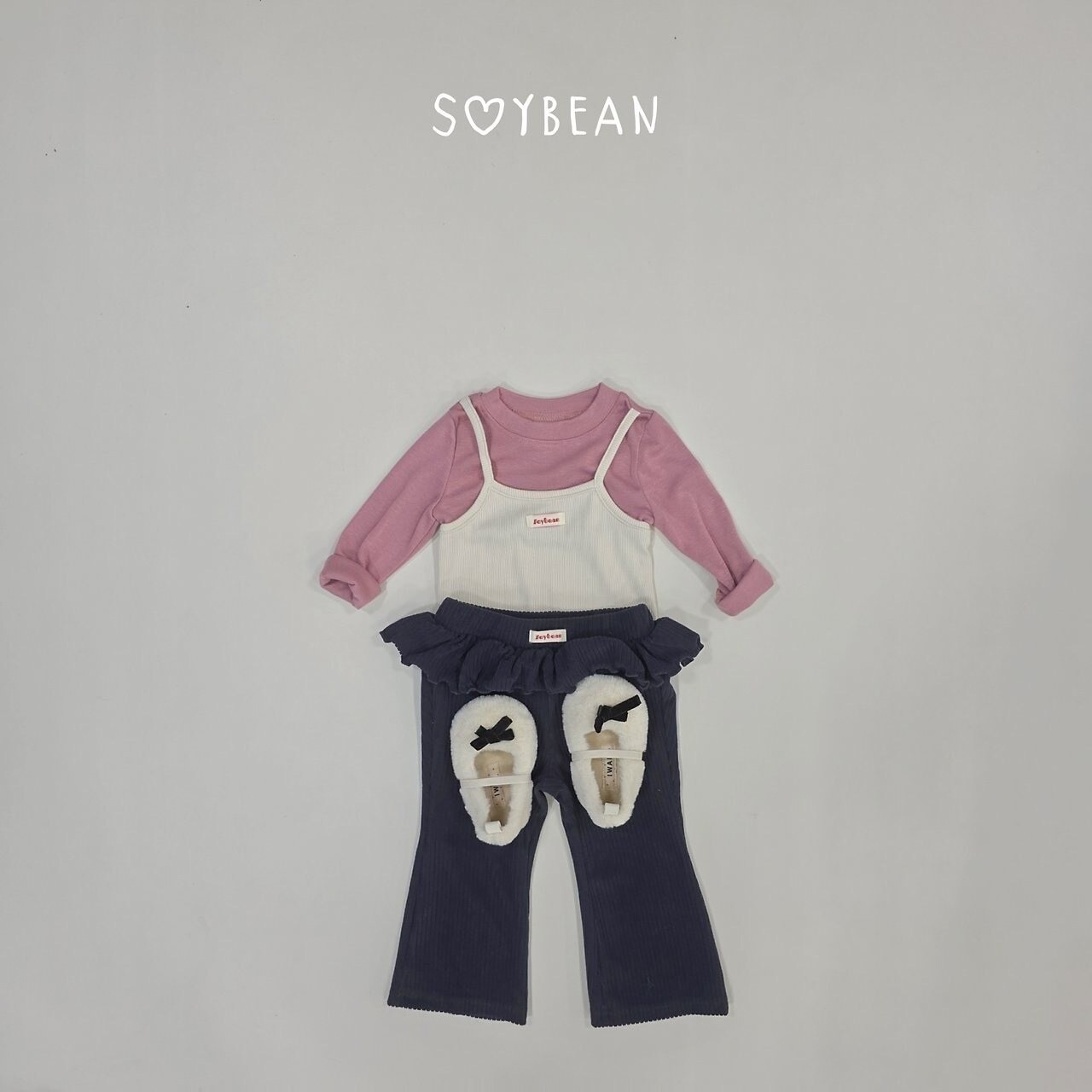 韓国子供服 / 26Autumn / soybean / ツイン レイヤードTシャツ / キッズ服 / 秋服 *XS~XL*