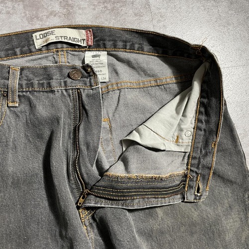 【W34 L34】 香港製 usa levi's 先染ブラック 569 詳細写真12