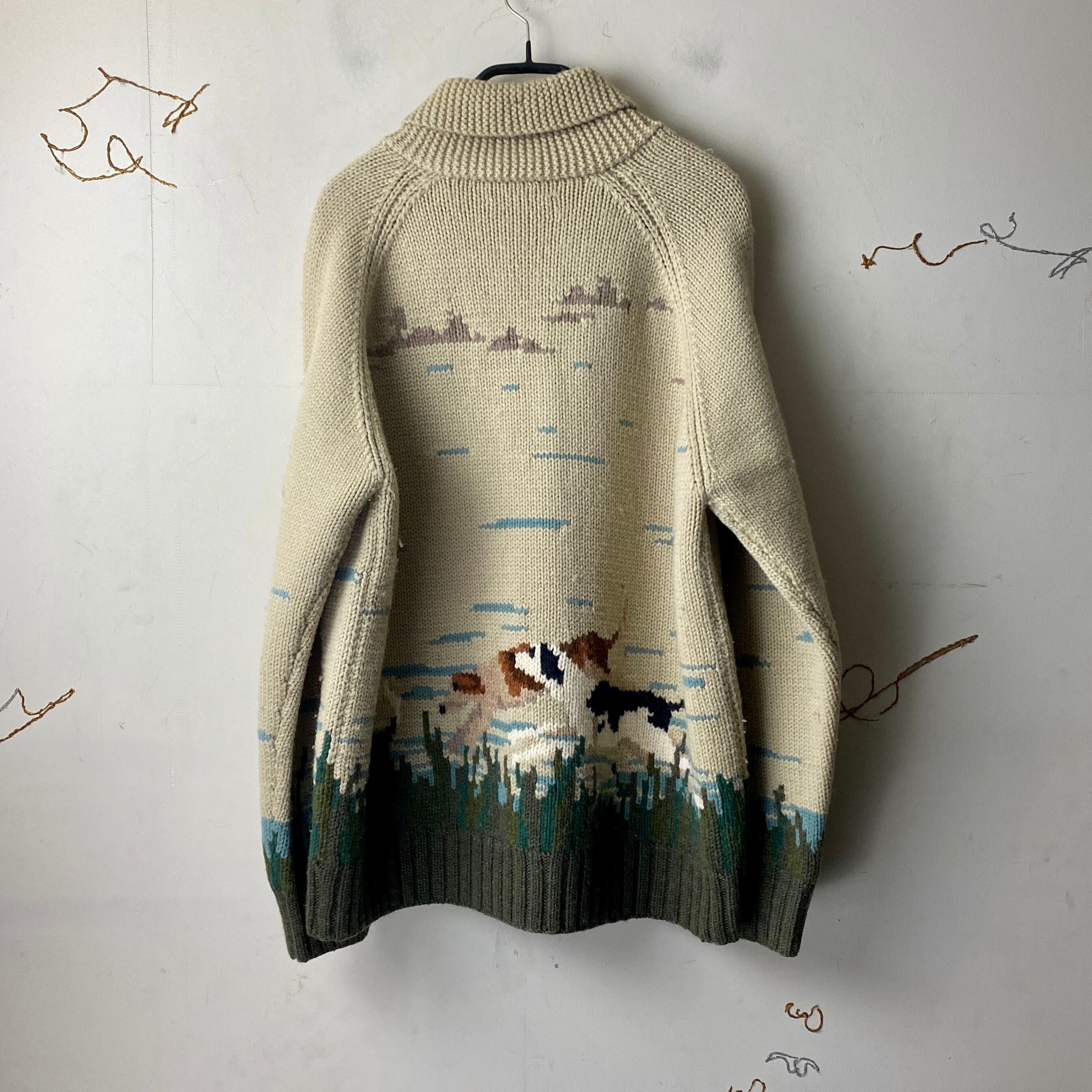 LAUREN RALPH LAUREN hand knit cowichan sweater | NOIR ONLINE