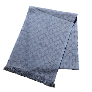 GUCCI wool long scarf “GG”