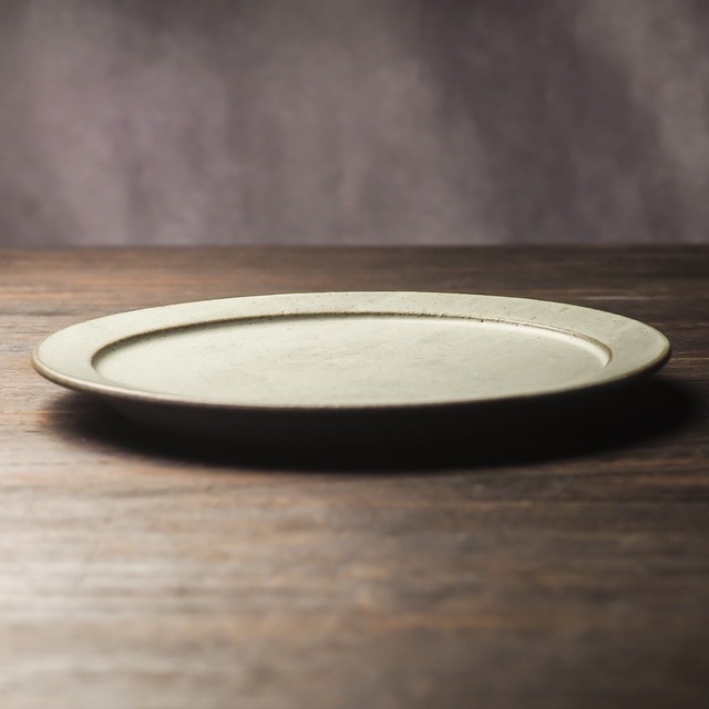 SHIROUMA 洋皿 24cm 緑青（大皿・リムプレート・ワンプレート）／長谷川 哲也