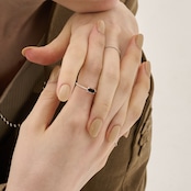 再入荷* stainless black cubic ring SR248