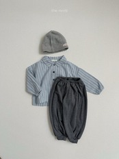 韓国子供服 / minirobe / 26Autumn / ストライプシャツ / 秋服 *S~XL*
