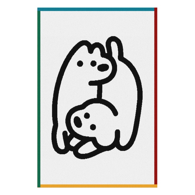 【matsui】SOCKS DOG & FLOWER 犬と花 ソックス