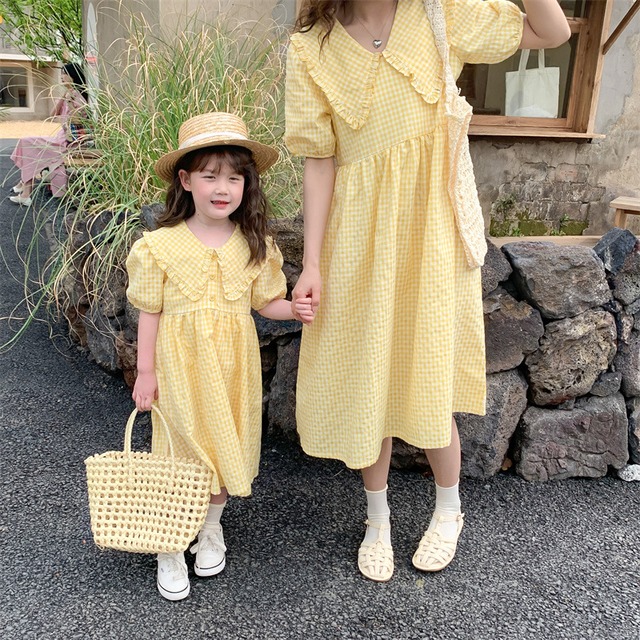 【 キッズ　90-140cm 】ギンガムチェックワンピース