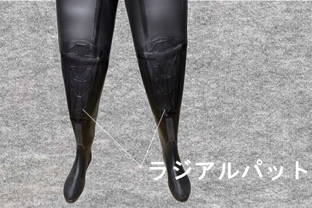 ダイビングラジアルパットBKドライスーツ両面ジャージ5.5mm（実寸6mm