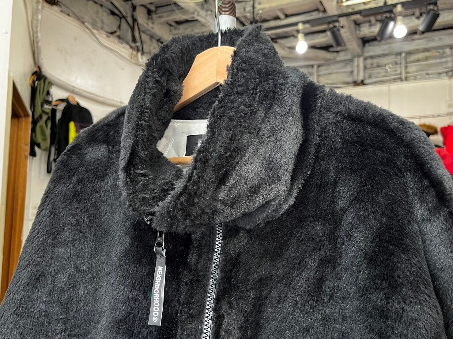NEIGHBORHOOD 23AW FUR LOGO JACKET BLACK LARGE 232UTNH-JKM03 06419 