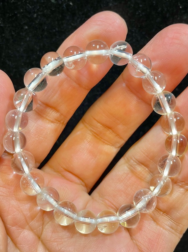 14) 採掘初期「センティエント・プラズマ」クリスタル・ブレスレット8mm(ライモナイト)