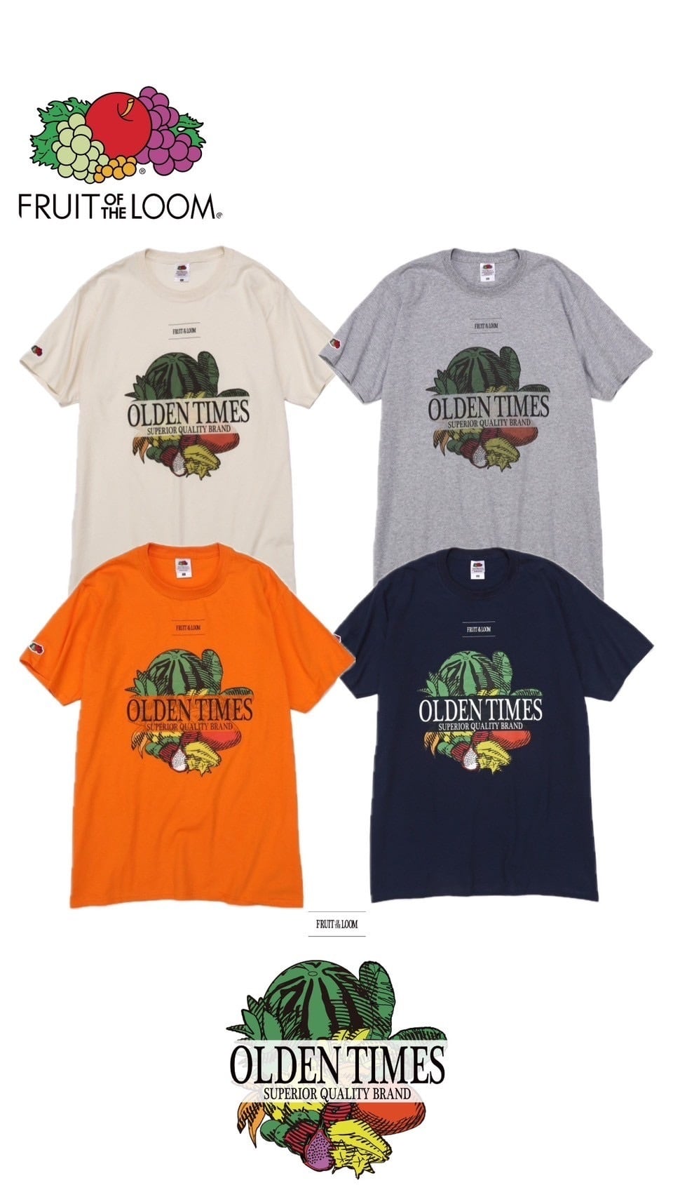 4色展開/Fruit of the Loom×OLDENTIMES】フルーツロゴ沖縄ver. S 4色展開/Fruit of the Loom×OLDENTIMES】フルーツロゴ沖縄ver. S
