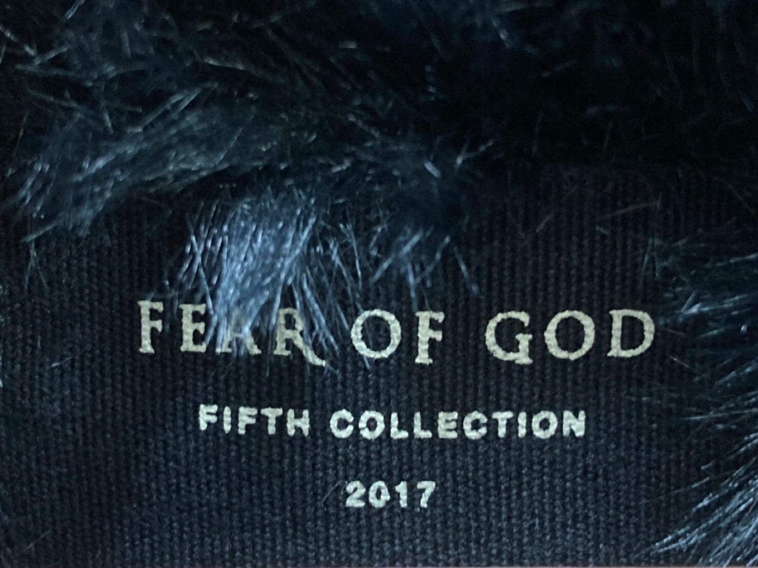 FEAR OF GOD FIFTH COLLECTION CORDUROY FAUX RABBIT FUR HOODIE 